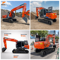 Excavatrice d'occasion Hitachi ZX120 Japon, Excavatrice hydraulique sur chenilles de 12 tonnes