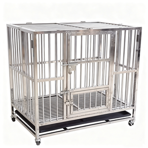 อุปกรณ์สัตวแพทย์ กรงสุนัขโลหะสแตนเลสแข็งแรงทนทานสำหรับสุนัขขนาดใหญ่ - Product Image 2
