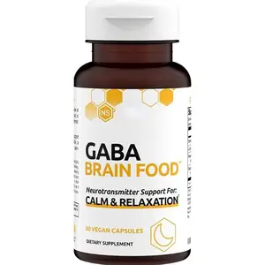 Gaba แคปซูลกระตุ้นอารมณ์ผ่อนคลาย, ผลิตภัณฑ์เสริมเมล็ดองุ่นโรสแมรี่ธรรมชาติรองรับการนอนหลับ GABA