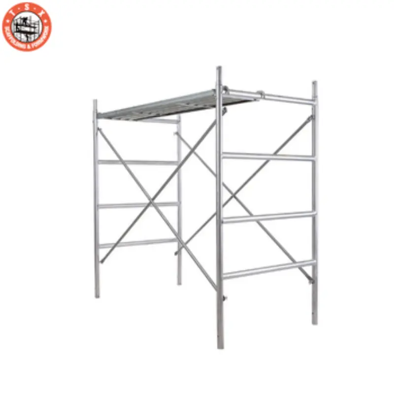 Tianjin TSX Design 500kg load capacity Q235 Steel h frame galvanized steel adjustable scaffolding