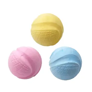 Candy Color TPR/GRS Foam Dog Chew Ball 3'' Dia. Pet Ball Toy Non-Toxic Pet Chew Toys
