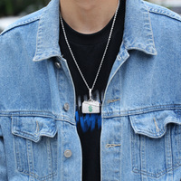 Nouveau Design 925 Argent Moissanite Diamant Pendentif Collier Élégant Hip Hop Style pour Hommes et Rappeurs À La Mode Hip Hop Accessoire