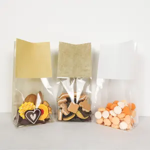 Block Bottom OPP Packing Bags for Cookies Sweets Snacks Chocolates Gifts