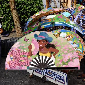 Abanicos de Mano de Plástico Ecológicos con Estilos Clásicos Tradicionales Personalizados, Abanicos de Bambú con Ángeles Tallados para Publicidad y Promoción - Product Image 6