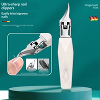 Coupe-ongles à pointe fine en acier inoxydable ultra-affûté pour ongles incarnés avec repousse-cuticules, lime à ongles et boîte de rangement – Kit complet