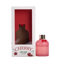 Diffuseur à bâtonnets 100 ml en gros, parfum cerise sans chaleur, flacon en verre, aromathérapie évaporative longue durée pour chambre, DIY
