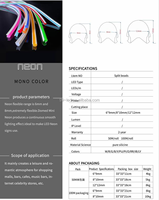 Approvisionnement d'usine 6mm 8mm bandes au néon fendues séparément 12V 5v bandes lumineuses flexibles Silicone Flex Led néon séparé