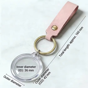 <span class=keywords><strong>Portachiavi</strong></span> con Cornice Fotografica in Acrilico Trasparente Fai-da-Te, Cinturino in Pelle PU, Cornice Portatile per Foto, Regalo Aziendale Promozionale - Product Image 4