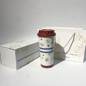 Top Quality BPA Free 530ml Insulated Double Wall Stainless Steel Tumbler <b>Ceramic</b> Coating <b>Mug</b> Straw Coffee Tea Water Logo Print - Product Image 5