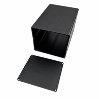 Contenitore in Alluminio Estruso 120x103x130mm, Scatola di Controllo con Pannello Frontale Avvitabile, Grado di Protezione IP54, Colore Argento