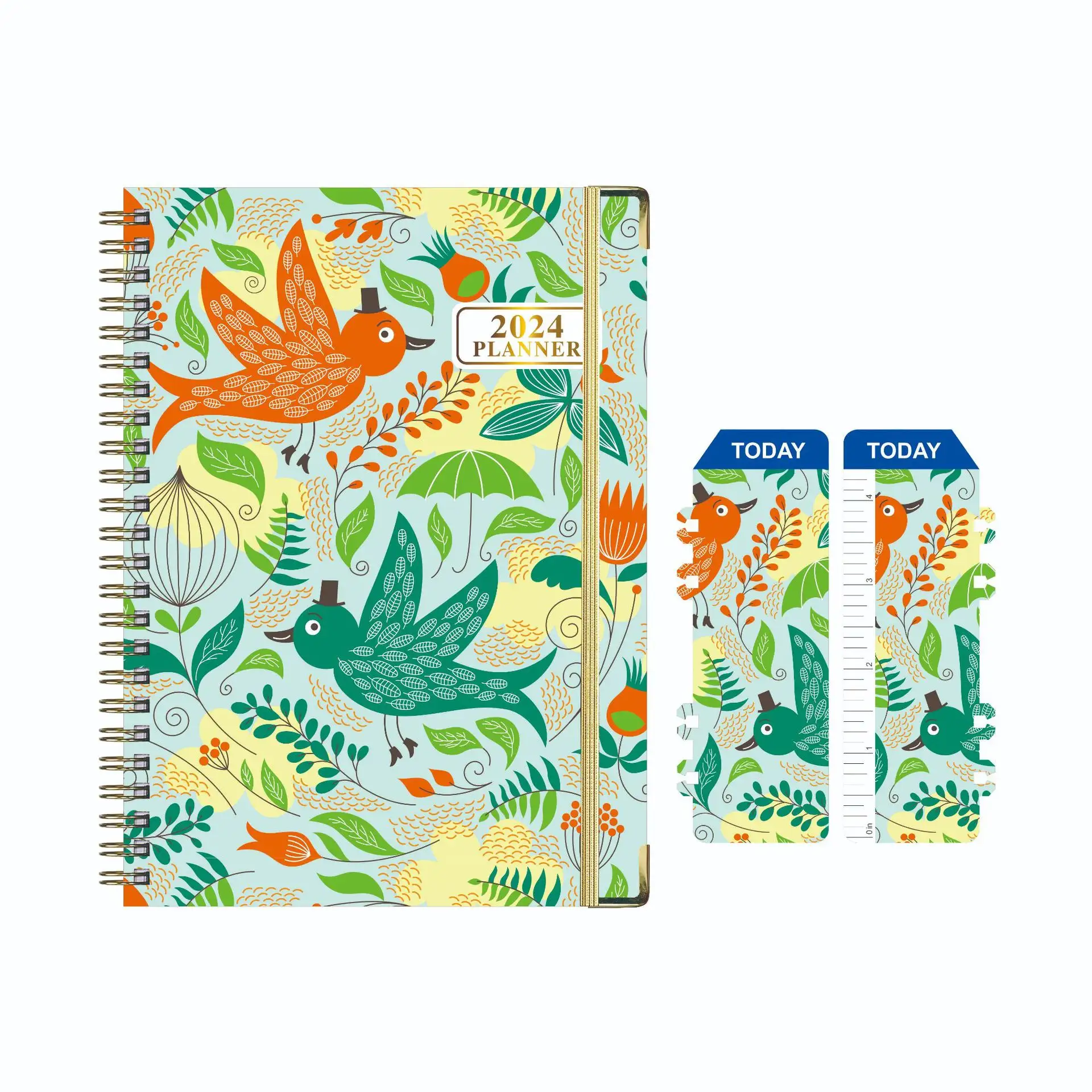 Caderno de diário A5 personalizado por atacado, caderno semanal, caderno espiral de capa dura com alta qualidade