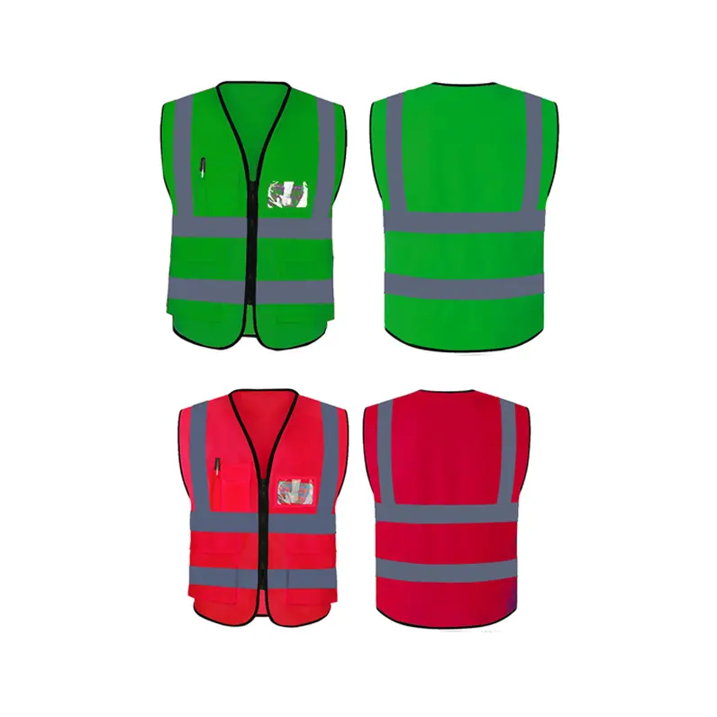 En471 einstellbar atmungs fahrbahn verkehrs sicherheit schutz uniform sicherheit sport reflektierende lauf weste mit PVC karte tasche