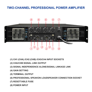 מגבר AC פסיבי מקצועי מתכתי בעל עוצמה גבוהה Ipalead TDS-21500 2800W 20Hz-20KHz 20K/10K סטריאו סאב וופר מערך קווי 0.05% - Product Image 5