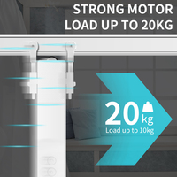 Moteur de rideau motorisé intelligent WiFi SZMYQ Tuya, télécommandé, à piles, pour rideaux coulissants de fenêtre, compatible avec les rails en I, U et en Z