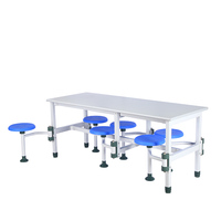 Table à manger d'école en bois et métal de conception moderne de Shanfeng pour la maison et l'hôtel pour l'utilisation de salle à manger de cafétéria de cour de cantine