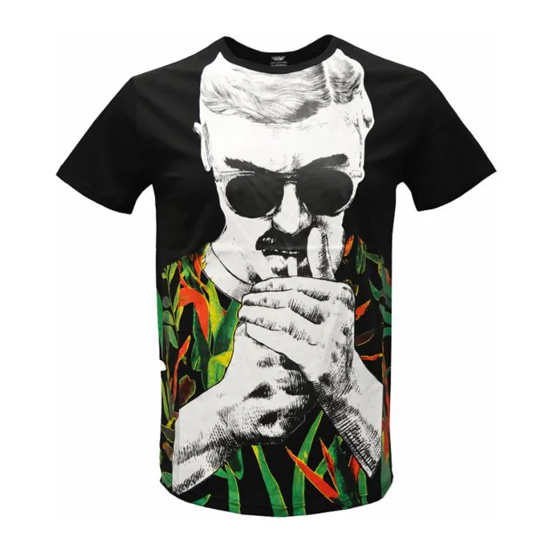 Wholesale Hip Hop Cool Mature Guy Graphic Tee Shirt Breathable Cotton Streetwear Men's T Shirts