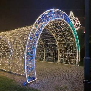 LED Christmas Tunnel Lights RGB Color Changing Walkway for Theme Park Plaza and Commercial Light Show - Product Image 1