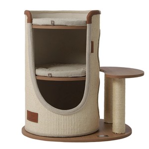 Árbol para gatos Hoopet, una cama para gatos que ahorra espacio y poste rascador integrado con tubo de sisal para el hogar y apartamentos pequeños. - Product Image 5