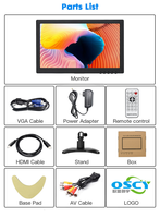 Moniteur industriel TFT LCD à matrice active OSCY 13,3 pouces 16:9, interface HDMI et VGA, pour affichage industriel