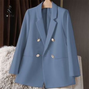YZ İlkbahar Sonbahar Kadın Uzun Kollu Düz Renk Düğmeli <span class=keywords><strong>Blazer</strong></span> Ceket Slim Fit Resmi Ofis Kadınları Çok Satan Ceket - Product Image 2