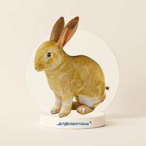 Estatua de Conejo de Simulación, PVC Impermeable, Adorno Animal Realista, Decoración de Jardín Exterior - Product Image 4