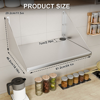 Étagère murale flottante en acier inoxydable robuste pour micro-ondes, idéale pour cuisine, restaurant, hôtel