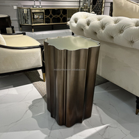 Table basse sur mesure de forme irrégulière, design moderne, multicouche, en bois massif plaqué, pour salon domestique, marque MEDICI, garantie 3 ans