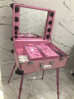 Nouveau 24 en 21 pouces maquillage Trolley Cosmétique cas Sac Valise Pour Maquillage avec roues Grande Capacité Femmes Boîte Ongles Beauté Bagages
