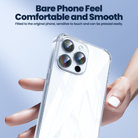 Coque de téléphone anti-chute Toock avec design transparent, ajustement fin pour iPhone 12-15, protection contre les chutes et protection de l'objectif