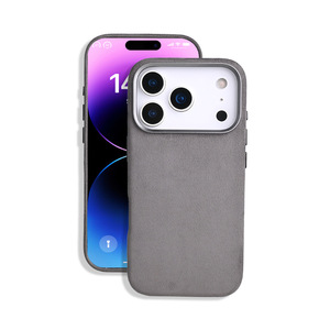 Cashmere Leather Magnetic trường hợp điện thoại với microfiber mềm cho Iphone 17 Pro Max 17 Air kim loại máy ảnh trường hợp chống sốc - Product Image 2