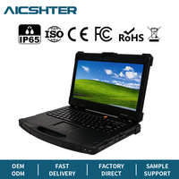 14 Inch Robuuste Laptop Ultra7-155H RTX 4050 16GB 512GB Industriële Notebook Zwart IP65 OEM ODM Wi-Fi 6 5.2