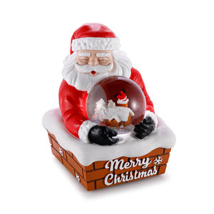 Globo de Nieve Musical de Resina, Hecho a Mano y Pintado a Mano, con Diseño de Papá Noel de Carnaval, Temática Tradicional, Cálido y Divertido - Product Image 2