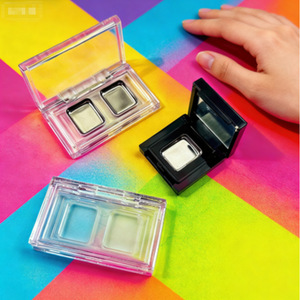 Caja Vacía para Muestras de Maquillaje, Sin Iluminadores, 1 6, Corte Original, Negra con Espejo, Transparente, de Dos Piezas, para Maquillaje Prensado, DIY, Grande, Blanca - Product Image 1