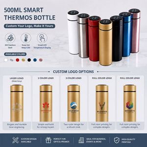 Bouteilles d'eau intelligentes personnalisées avec logo pour enfants, cadeau d'entreprise promotionnel, bouteille d'eau intelligente réutilisable avec affichage de la température - Product Image 3