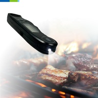 Termometer Digital lipat bahan baja tahan karat, termometer makanan & daging, penggunaan luar ruangan dapur LCD baja tahan karat 304 & Plastik