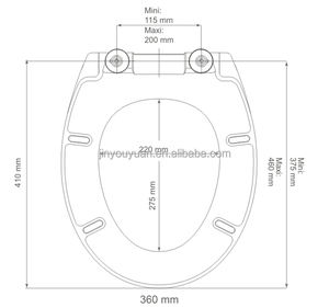 Couvercle de siège de toilette de bonne qualité en plastique à fermeture en douceur en PP pur à un <span class=keywords><strong>bouton</strong></span> <span class=keywords><strong>poussoir</strong></span> pour <span class=keywords><strong>WC</strong></span> - Product Image 6