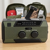 Radio de Emergencia Recargable Portátil de 5000 mAh con Carga Rápida, Alarma SOS, Ayuda Humanitaria, Calidad Confiable