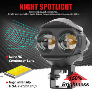 Nuevo Sistema de Iluminación LED para Motocicleta de 30W, Blanco y Amarillo, Luces Antiniebla, Faros Delanteros, Luces Deportivas - Product Image 5