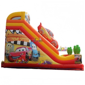 Fabricants de produits gonflables, toboggan gonflable pour voiture, thème Mc Queen, toboggan aquatique gonflable <span class=keywords><strong>avec</strong></span> <span class=keywords><strong>piscine</strong></span> pour enfants, terrains de jeux extérieurs - Product Image 4