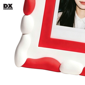 Cadres photo en résine DX Designs 4x6 et 5x7 pouces, mignons rouges et blancs, style crème <span class=keywords><strong>3D</strong></span> Kawaii pour <span class=keywords><strong>Polaroid</strong></span> et décoration de chambre d'enfant - Product Image 4
