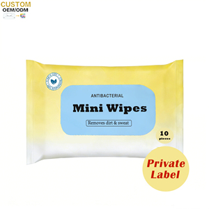 Salviette Igienizzanti Mini Biokleen, Confezione da 10 Pezzi, Salviette Umidificate Tascabili - Product Image 1