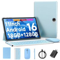 Tablette Android 16 OEM 11 pouces, batterie réelle 8000 mAh, charge rapide PD 9V 2A, Octa Core, 20 Go + 128 Go, WiFi 5G