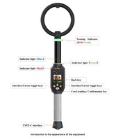 Lector de Etiquetas Auriculares ECO-8A19 134.2KHz Hdx Anima, Escáner de Microchip para Mascotas Fdx-b, Lector de Etiquetas de Identificación Animal de Largo Alcance