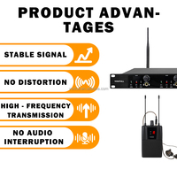 Système de moniteur intra-auriculaire sans fil professionnel UHF à 4 canaux direct d'usine, conception de moule privé, durable et fiable