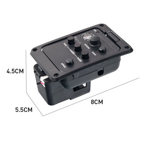 บอร์ดปรีแอมป์ <span class=keywords><strong>FM101</strong></span> 4 แบนด์ พร้อมปิ๊กอัพแบบ Piezo และจูนเนอร์ดิจิตอลสำหรับกีตาร์โปร่ง EQ - Product Image 2