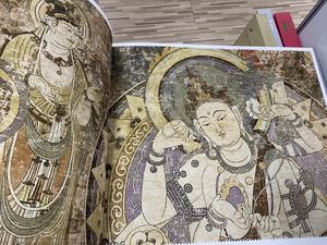 कस्टम 3 डी बुधा वॉलपेपर चिनोरी कपड़ा रेशम हाथ कमल जलरोधी और नमी-प्रमाण - Product Image 6