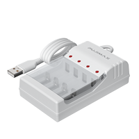 PUJIMAX – chargeur de batterie 1.2v Aa Aaa, chargeur de batterie rechargeable usb à 4 fentes, chargeur de batterie portable nimh nicd pour 2a 3a