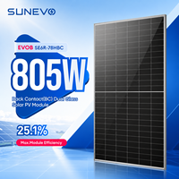 Module solaire Sunevo 750W 770W 800W 805W de type N avec double vitrage pour station solaire industrielle résistante aux vents forts et aux charges de neige