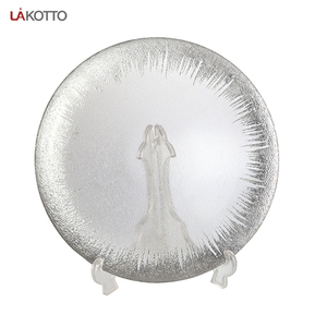 Juego de platos de cristal con borde dorado para bodas, juego de vajilla con cargador, pulverización de frutas a granel, nuevo diseño - Product Image 2