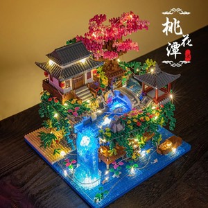 عرض ساخن على بلودي 16260 ألعاب تجميع أزهار الخوخ وحمامات 3320 قطعة من ألماس مكعبات بناء حديقة وتصميمات وأشكال الشلال - Product Image 3